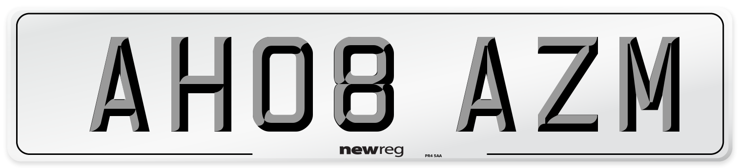 AH08 AZM Number Plate from New Reg